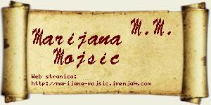 Marijana Mojsić vizit kartica